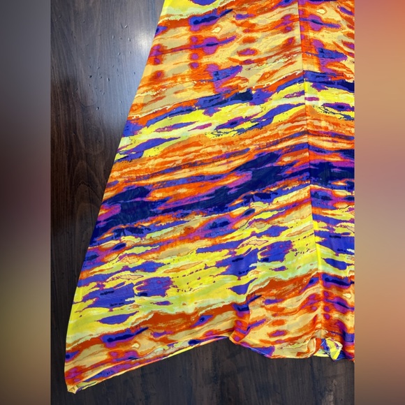 Josa Tulum Swim Cover Up One Size Colorful Asymmetrical Beach Resort Cruise EUC - Picture 6 of 14